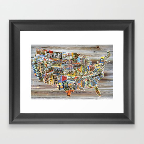 Greetings From Framed Art Print