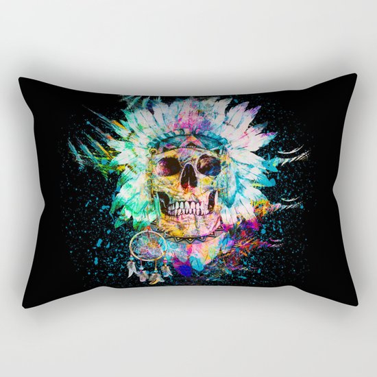 SKULL WILD S. Rectangular Pillow