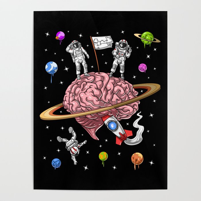 Psychedelic DMT Astronaut Poster
