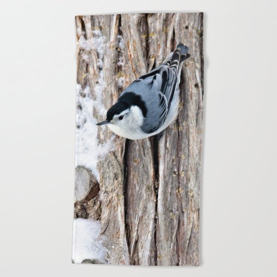 White-breasted Nuthatch Beach Towel