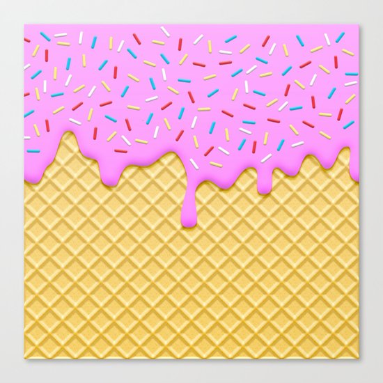 Strawberry Ice Cream Canvas Print