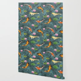 dreamy koi pond Wallpaper
