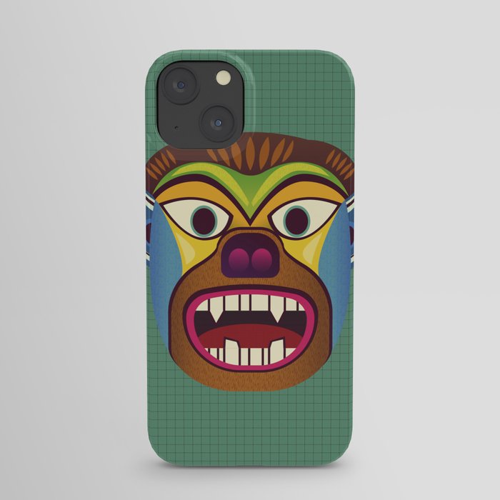 Gorilla ethnic mask iPhone Case