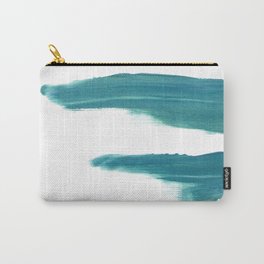 Five Teal Brushstrokes Carry-All Pouch