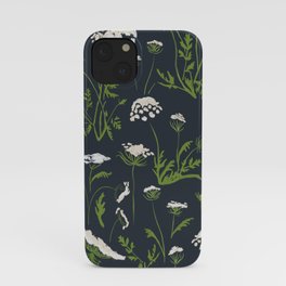 Queen Anne's Lace, Navy iPhone Case