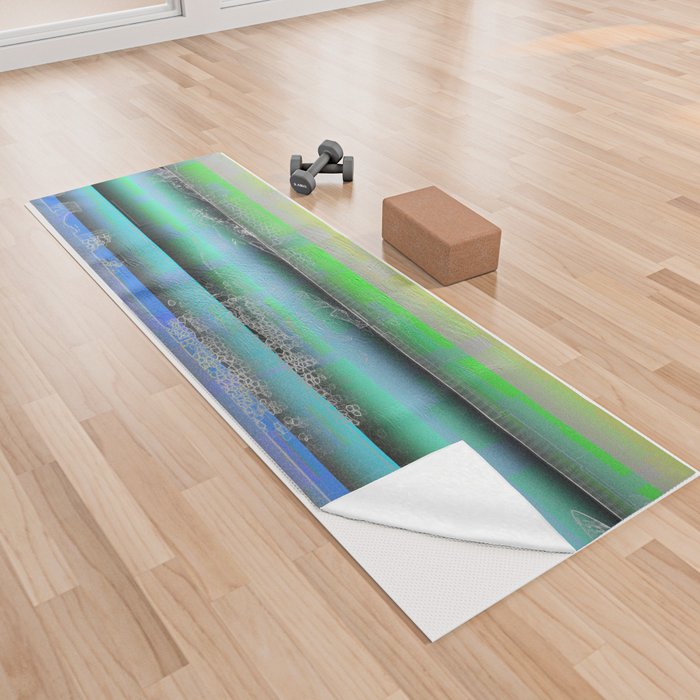 Matrix Blitz - Rainbow v2 Yoga Towel