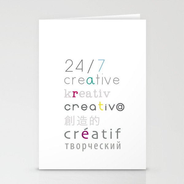 Creative languages Stationery Cards