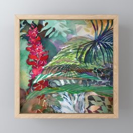 Tropical Waterfall Framed Mini Art Print