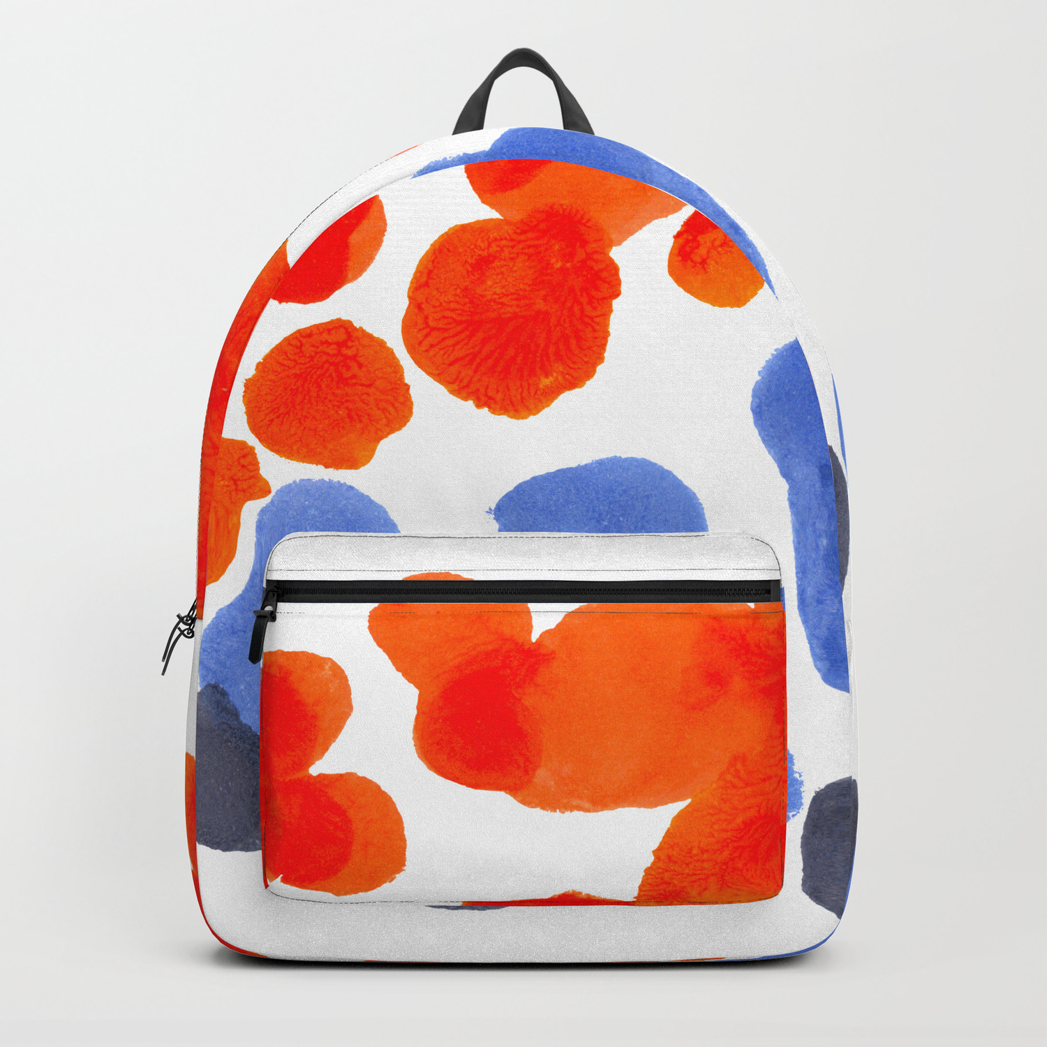Rorschach Inkblot Diagram Psychology Abstract Symmetry Colorful Watercolor Art Blue Orange Complemen Backpack By Enshape