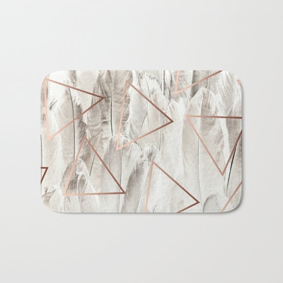 Feathers & Copper #society6 #decor #buyart Bath Mat