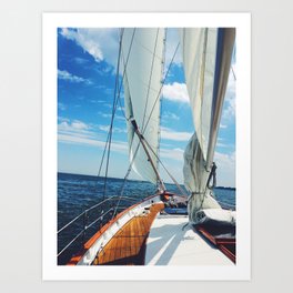 Sweet Sailing - Sailboat on the Chesapeake Bay in Annapolis, Maryland Art Print