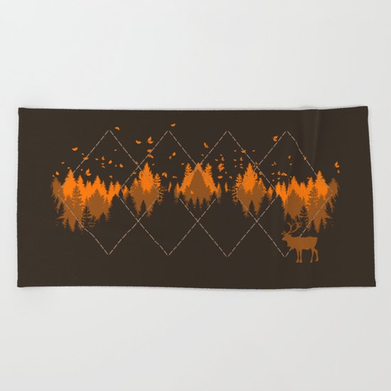 Tradicional Nature Pattern Beach Towel