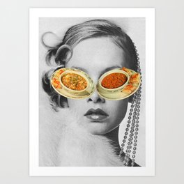 Hungry Eyes - Soup sunglasses Art Print