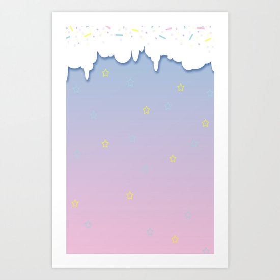 The Sky Is Just A Cake Art Print