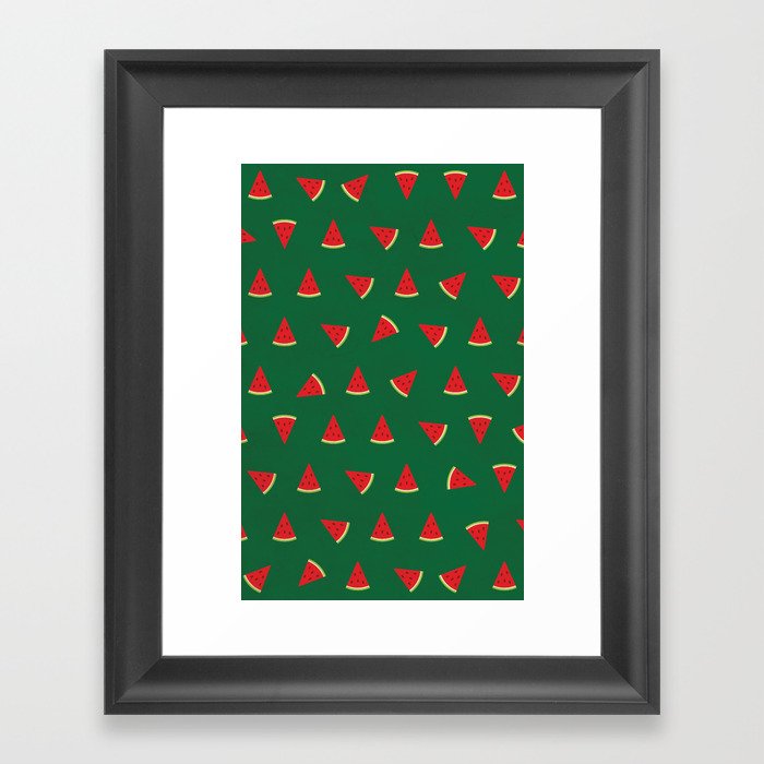 Sweet Watermelon Pictures Pattern Framed Art Print