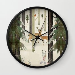 nature's way the deer Wall Clock