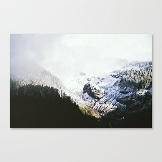 Mountain Valley Contrast Canvas Print