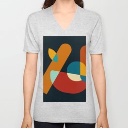 8  Abstract Geometric Shapes 211229 V Neck T Shirt