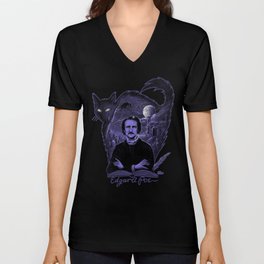 Edgar Allan Poe Gothic V Neck T Shirt