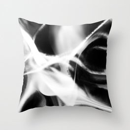 Neuron - Black and White Abstract Throw Pillow