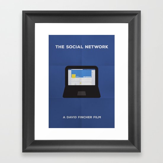 The Social Network Minimalist Framed Art Print