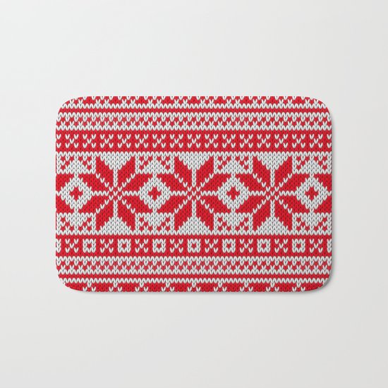 Winter knitted pattern 6 Bath Mat