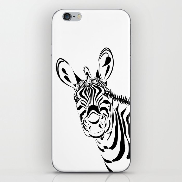 Black zebra iPhone Skin