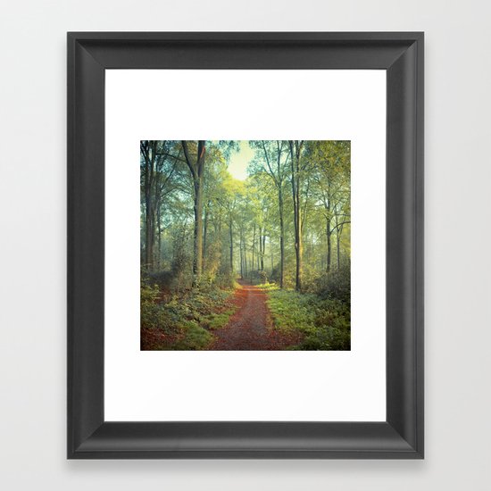 Forest Morning Walk Framed Art Print