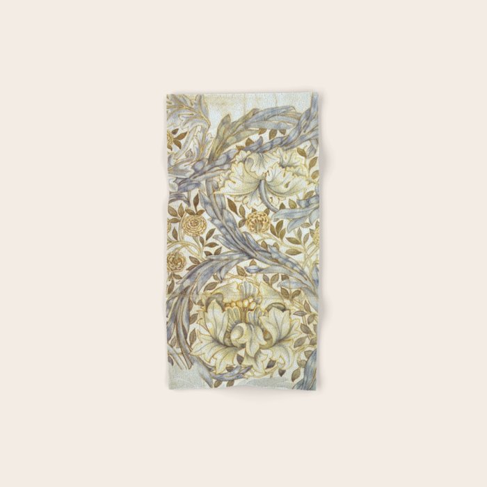 William Morris African Marigold Antique Art Hand & Bath Towel by