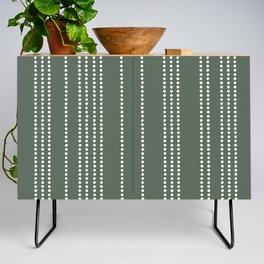 Ethnic Spotted Stripes in Green Credenza