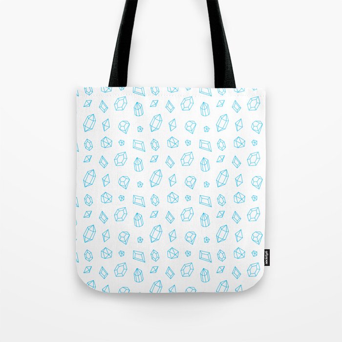 Turquoise Gems Pattern Tote Bag