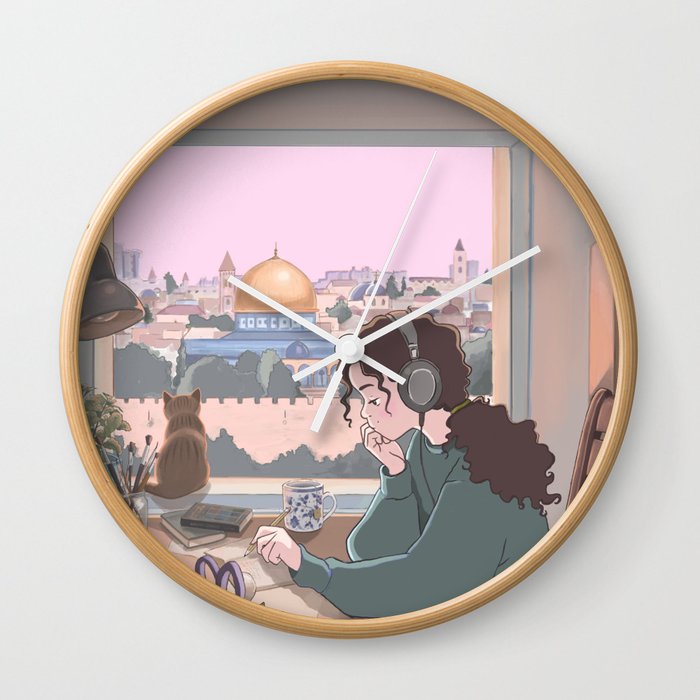 Pali lofi girl Wall Clock
