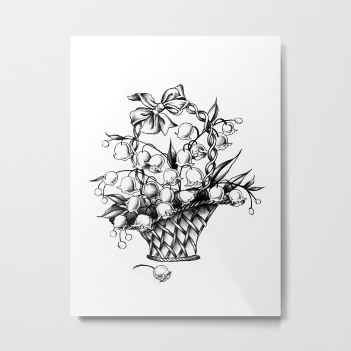 Flower basket Metal Print