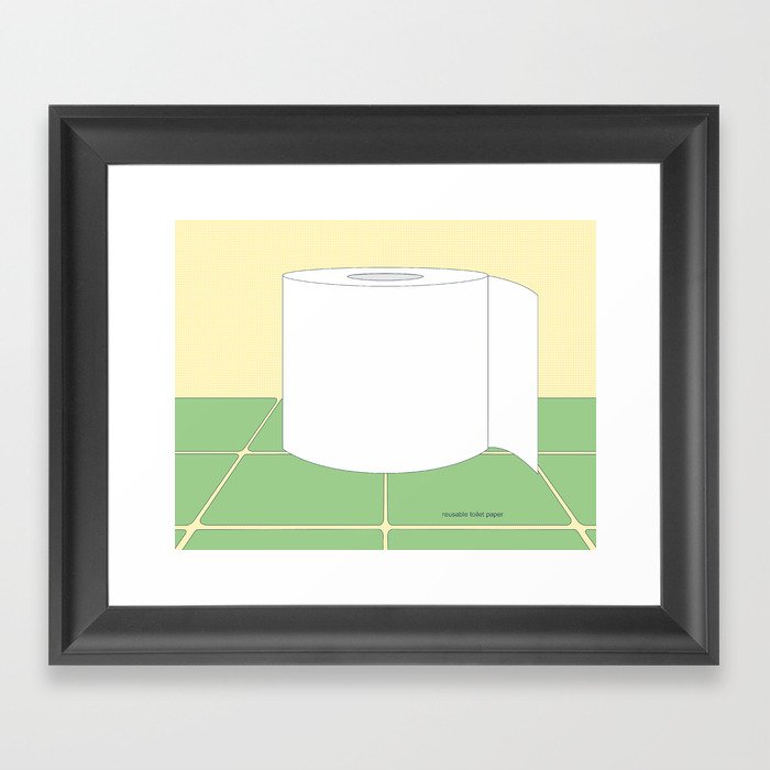 Reusable Toilet Paper Framed Art Print