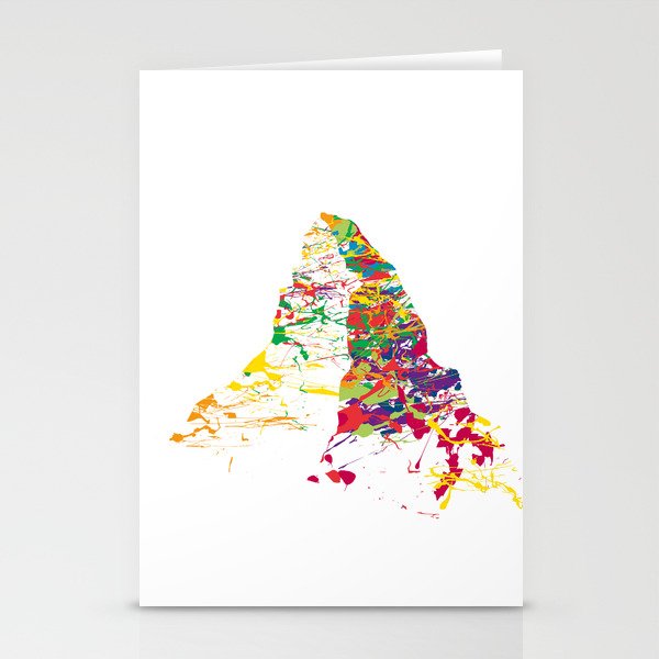 Matterhorn mountainsplash color Stationery Cards
