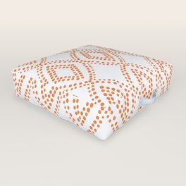 Diamond Dots in Orange Outdoor Floor Cushion