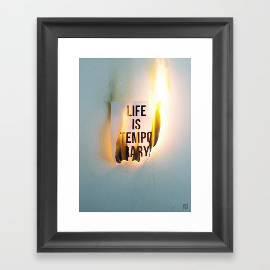 Temporary Framed Art Print