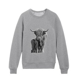 Highland Cow and The Baby Kids Crewneck