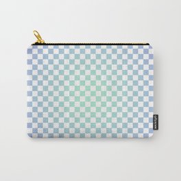 Small Gradient Checkerboard Classic - Purple & Turquoise Blue Carry-All Pouch