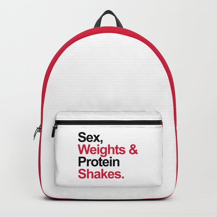 Protein Shakes Gym Quote Backpack