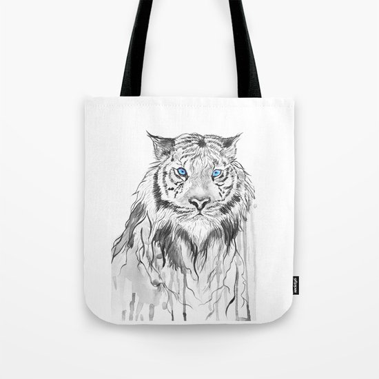 Tiger, black and white Tote Bag