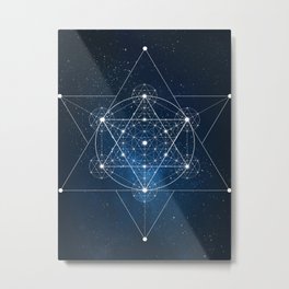 Sacred Geometry Galaxy Metal Print