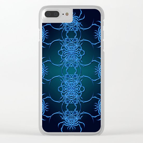 Tribal Crab Pattern Clear iPhone Case