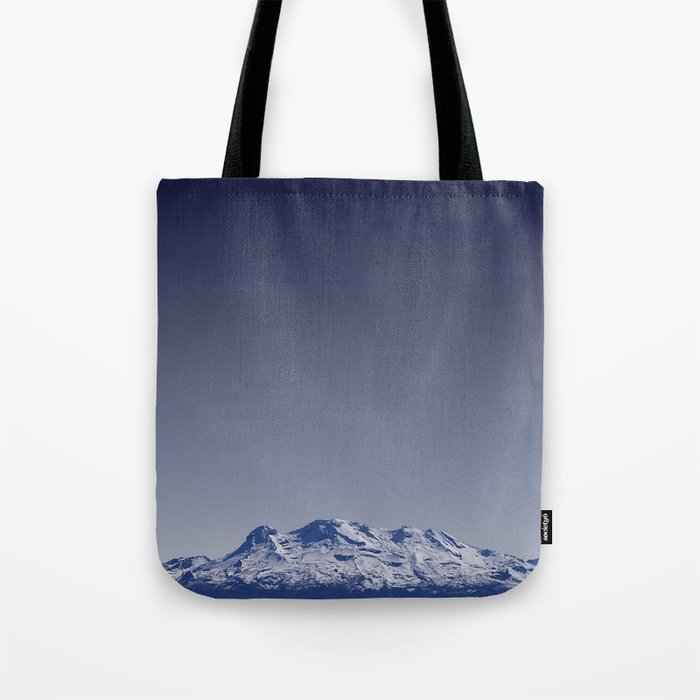 Mexico Photography - Night Sky Over The Snowy Mountains Tote Bag