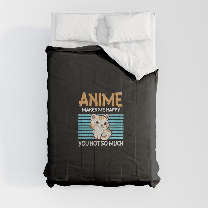 Anime Art For Women Teen Girls Kawaii Anime Cat Comforter