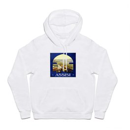 ASSISI Town Perugia Italy ENIT Vintage Italian Travel Poster Hoody | Saint, Stfrancis, Italia, Basilica, Advertisement, Tourism, Monument, Visit, See, Painting 