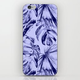 Very Peri 2022 Color Of The Year Violet Blue Periwinkle Tropical Monstera iPhone Skin