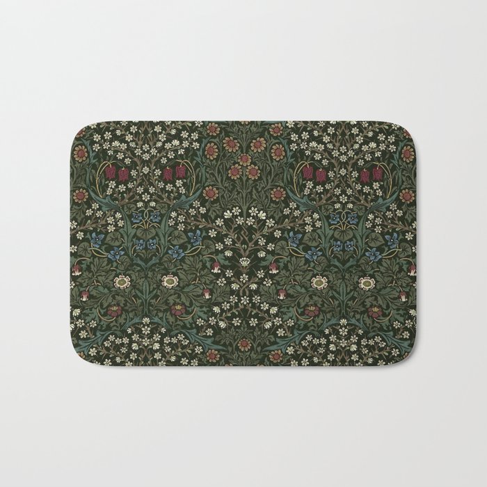 William Morris Vintage Blackthorn Green 1892 Bath Mat