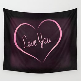 Love You Wall Tapestry | Mom, You, Other, Sister, Popart, Vintage, Passion, Heart, Digital, Family 