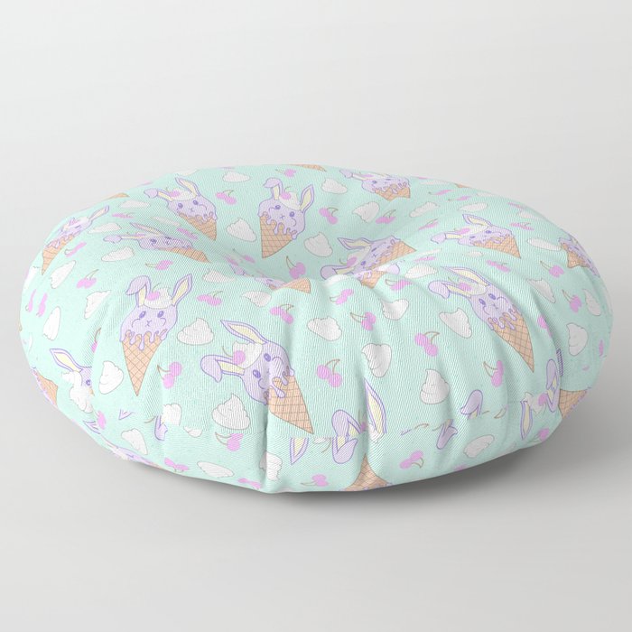 Berry Melty Bunnies Floor Pillow